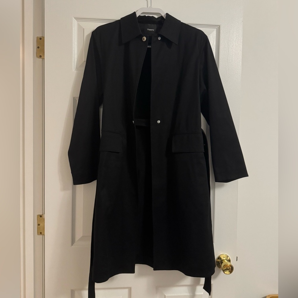 Theory Black Trench Jacket